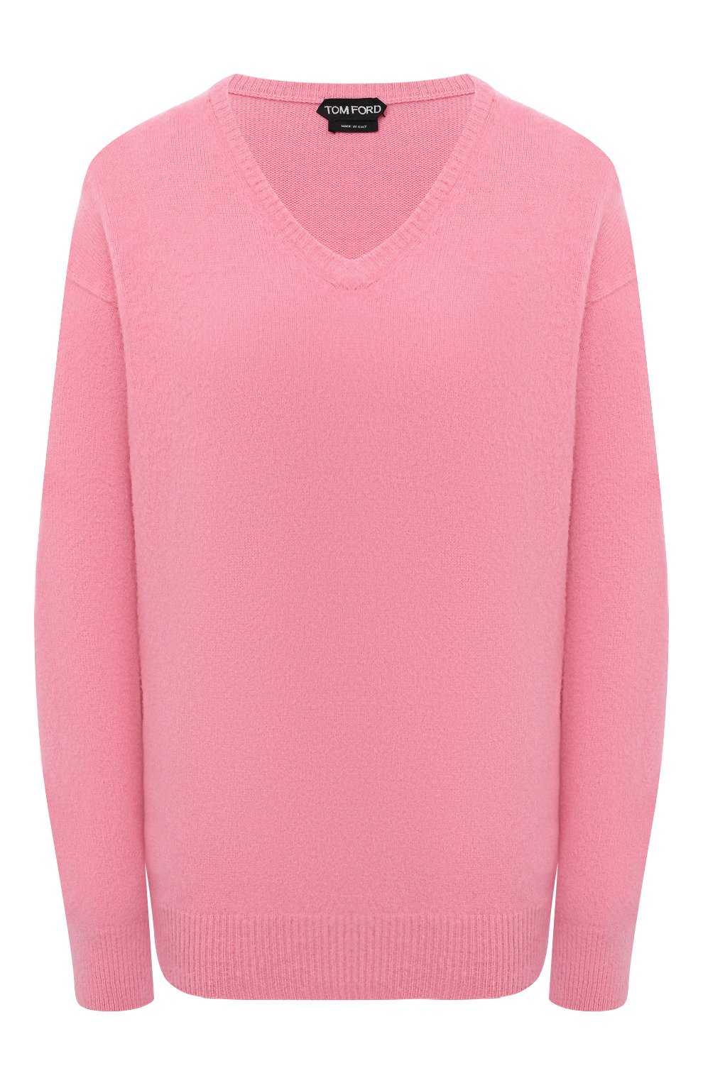 Женский кашемировый пуловер TOM FORD розового цвета, арт. MAK1049-YAX293 | Фото 1 (Материал внешний: Шерсть, Кашемир; Рукава: Длинные; Длина (для топов): Стандартные; Региональные ограничения белый список (Axapta Mercury): RU; Стили: Классический; Женское Кросс-КТ: Пуловер-одежда)
