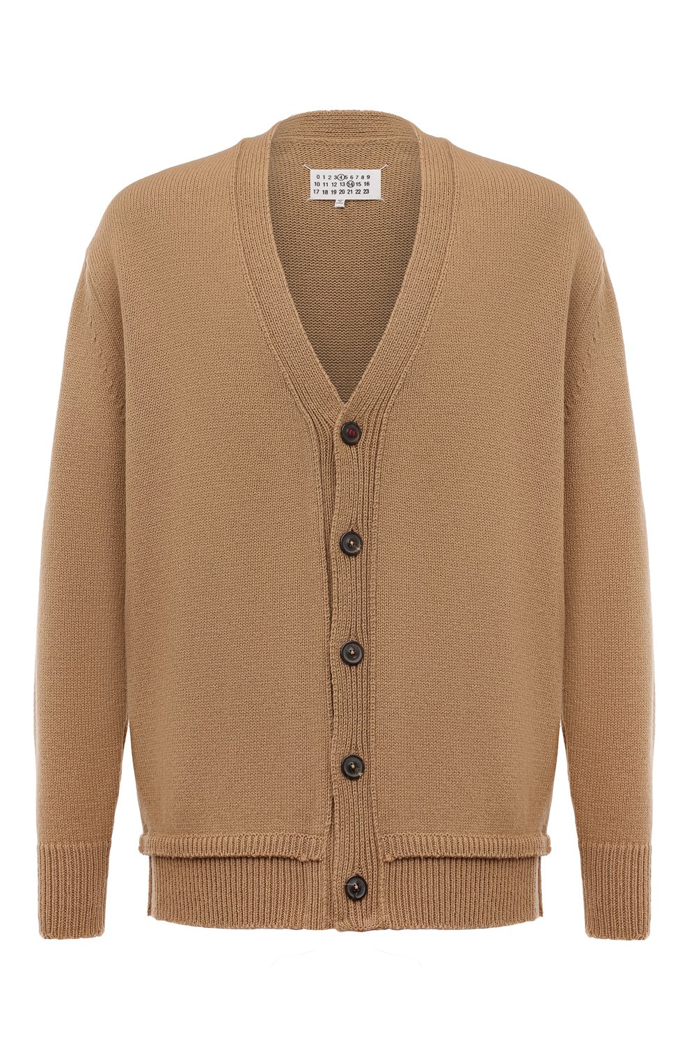 Мужской коричневый кардиган из шерсти и льна MAISON MARGIELA купить в ...