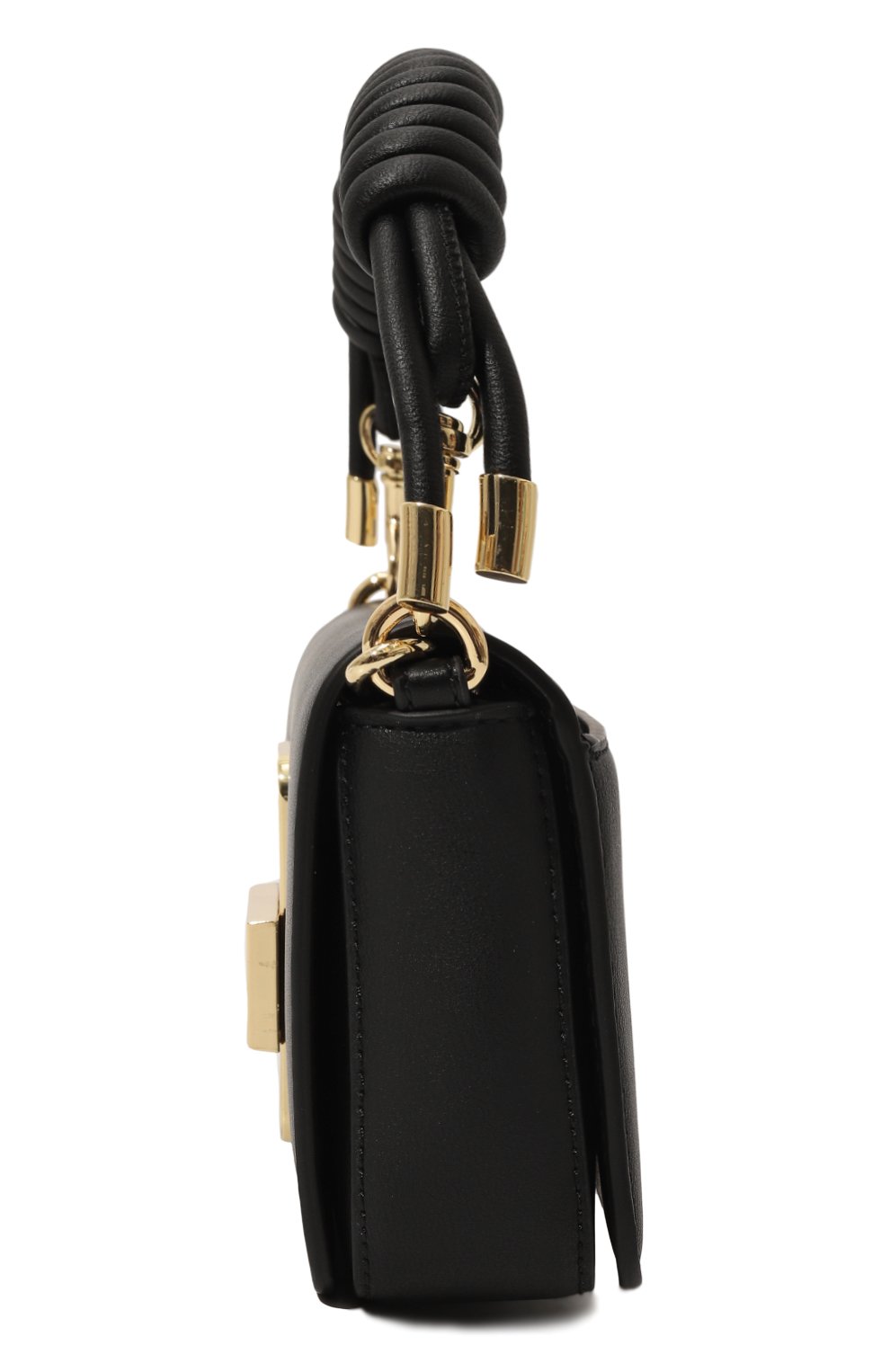 Женская сумка VERSACE JEANS COUTURE черного цвета, арт. 74VA4BR2/ZS585 | Фото 4 (Сумки-технические: Сумки top-handle; Материал: Текстиль)