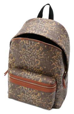 Женский рюкзак city medium SAINT LAURENT леопардового цвета, арт. 534967/24A2W | Фото 4 (Размер: medium; Материал: Текстиль; Стили: Кэжуэл)
