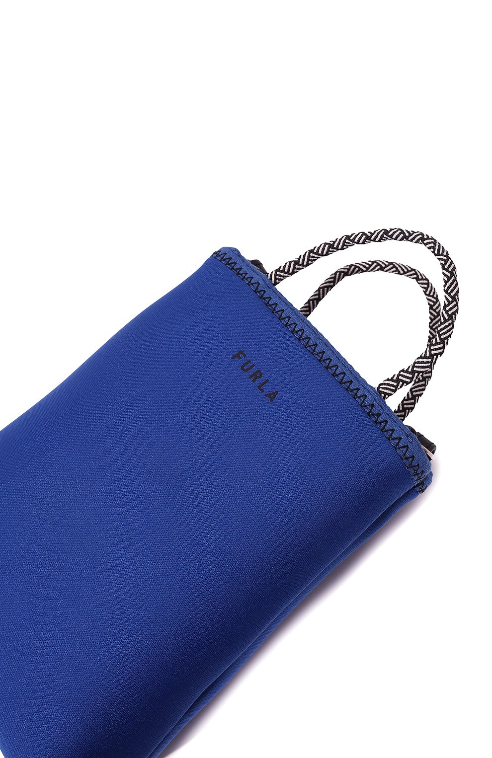 Женский сумка furla ginger mini FURLA синего цвета, арт. WE00337/BX0893 | Фото 2 (Сумки-технические: Сумки-шопперы; Размер: mini; Ремень/цепочка: На ремешке; Материал: Текстиль)