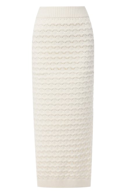 Женская юбка из смеси шелка и хлопка LORO PIANA кремвого цвета по цене 155500 руб., арт. FAI5095 | Фото 1
