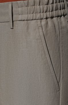 Мужские брюки из хлопка и льна BERWICH бежевого цвета, арт. SPIAGGIA/1/SB1534 | Фото 5 (Случай: Повседневный; Материал сплава: Проставлено; Материал внешний: Хлопок, Лен; Драгоценные камни: Проставлено; Стили: Кэжуэл)