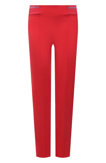 Женские хлопковые брюки GIORGIO ARMANI красного цвета, арт. 3LAP57/AJZGZ | Фото 1 (Длина (брюки, джинсы): Стандартные; Материал внешний: Хлопок; Стили: Спорт-шик; Женское Кросс-КТ: Брюки-одежда; Силуэт Ж (брюки и джинсы): Прямые)