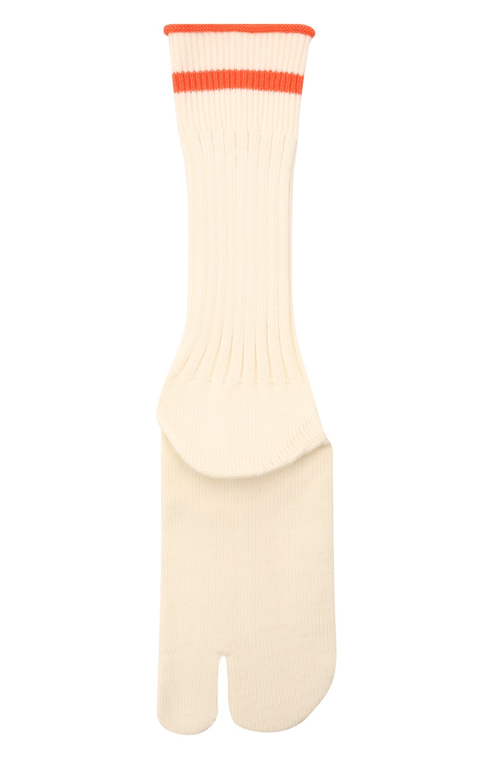Женские хлопковые носки MAISON MARGIELA светло-бежевого цвета, арт. S51TL0044/S17710 | Фото 3 (Материал внешний: Хлопок)