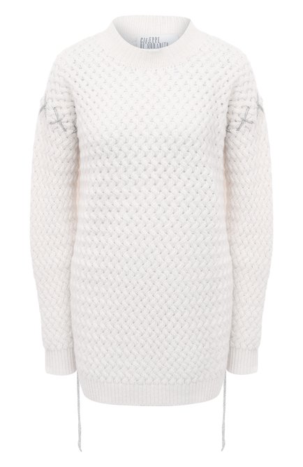 Женский свитер из шерсти и кашемира GIUSEPPE DI MORABITO белого цвета по цене 94850 руб., арт. PF23250KN-264 | Фото 1