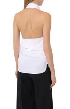 Женская хлопковая блузка LA NEIGE белого цвета, арт. #COL-23-NS | Фото 4 (Принт: Без принта; Длина (для топов): Стандартные; Материал сплава: Проставлено; Материал внешний: Хлопок; Драгоценные камни: Проставлено; Женское Кросс-КТ: Блуза-одежда; Стили: Кэжуэл)