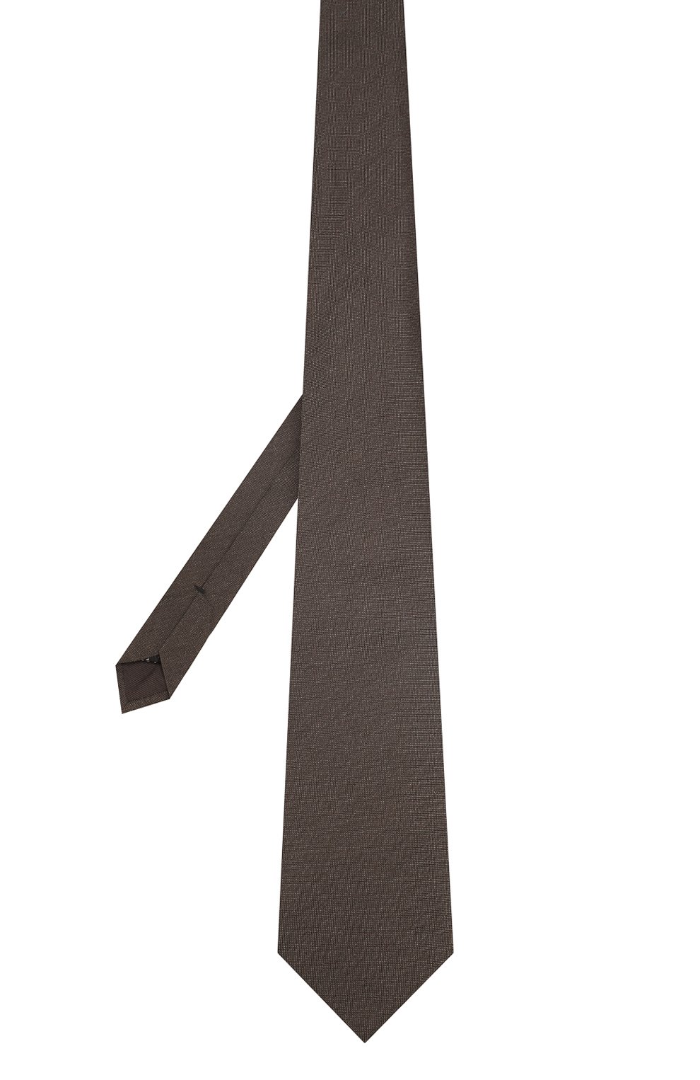 Мужской шелковый галстук TOM FORD коричневого цвета, арт. 7TF05/XTF | Фото 2 (Материал: Текстиль, Шелк; Принт: Без принта; Региональные ограничения белый список (Axapta Mercury): RU; Материал сплава: Проставлено; Нос: Не проставлено; Статус проверки: Проверена категория)