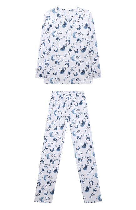 Женская хлопковая пижама AMIKI CHILDREN белого цвета по цене 12150 руб., арт. CHRIS | Фото 1