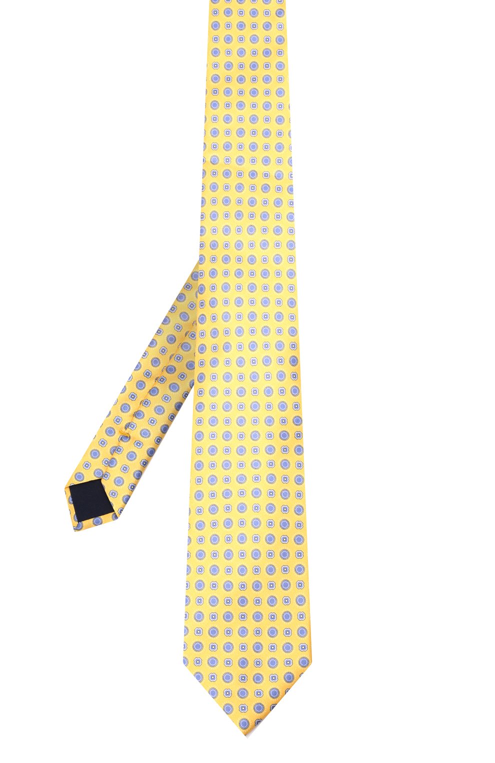 Мужской шелковый галстук CORNELIANI желтого цвета, арт. 89U302-2120326/00 | Фото 3 (Принт: С принтом; Материал: Текстиль, Шелк)