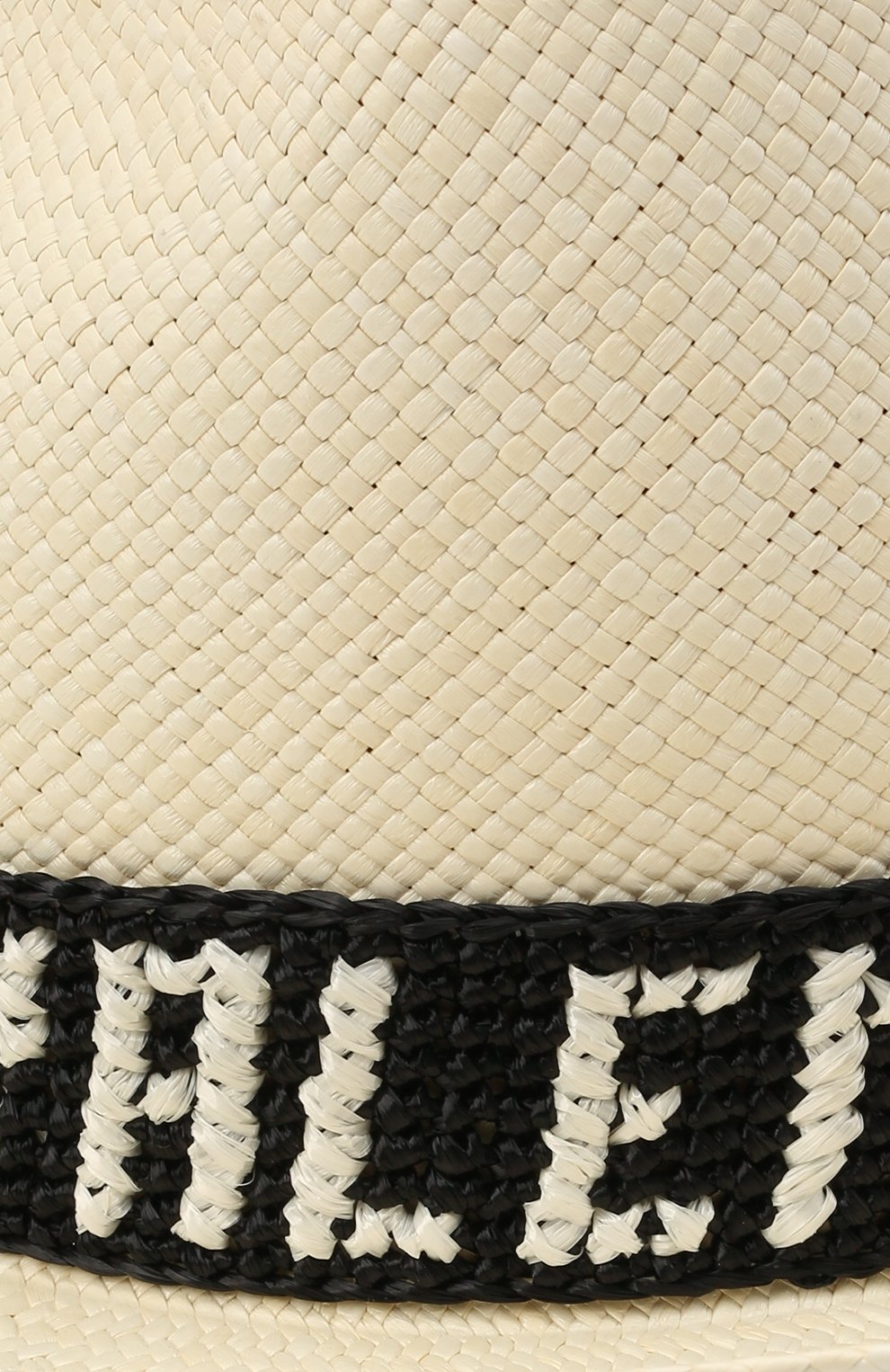 Женская соломенная шляпа valentino x borsalino VALENTINO черно-белого цвета, арт. VW2HAA57/WDI | Фото 3 (Региональные ограничения белый список (Axapta Mercury): RU; Материал: Растительное волокно)
