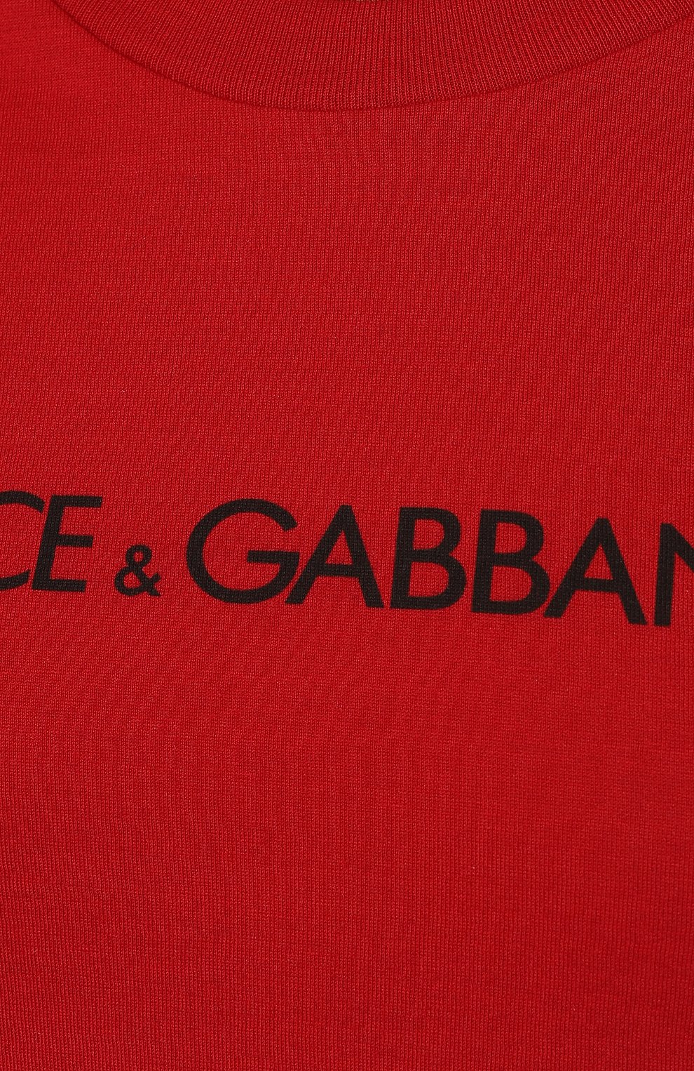 Женская хлопковая футболка DOLCE & GABBANA красного цвета, арт. F8T00T/G7H4P | Фото 5 (Рукава: Короткие; Длина (для топов): Стандартные; Принт: С принтом; Материал сплава: Проставлено; Материал внешний: Хлопок; Стили: Спорт-шик; Женское Кросс-КТ: Футболка-одежда; Драгоценные камни: Проставлено)
