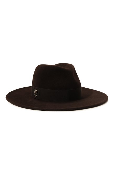 Женская шляпа FETISH коричневого цвета, арт. К23-V | Фото 1 (Нос: Не проставлено; Материал: Хлопок, Текстиль; Материал сплава: Проставлено)