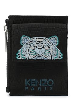 Женский футляр для кредитных карт KENZO черного цвета, арт. FA65PM306F20 | Фото 1 (Материал: Текстиль)
