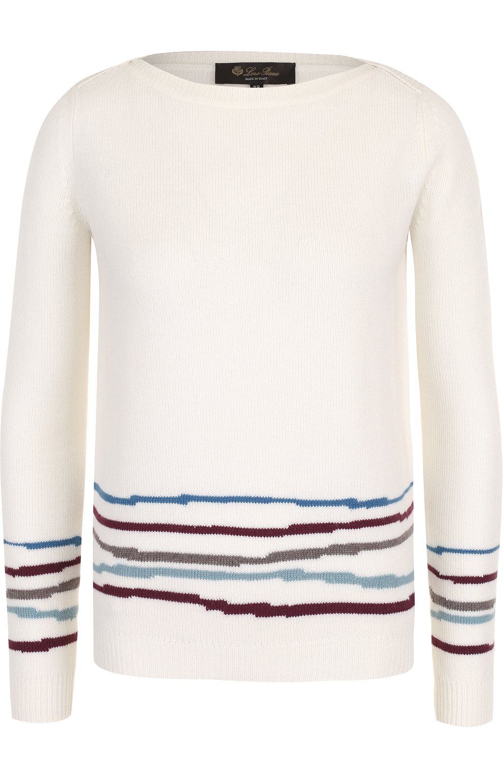 Кашемировый пуловер с вырезом-лодочка Loro Piana
