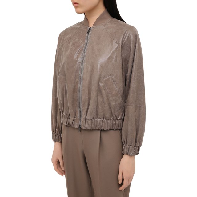 фото Кожаная куртка brunello cucinelli