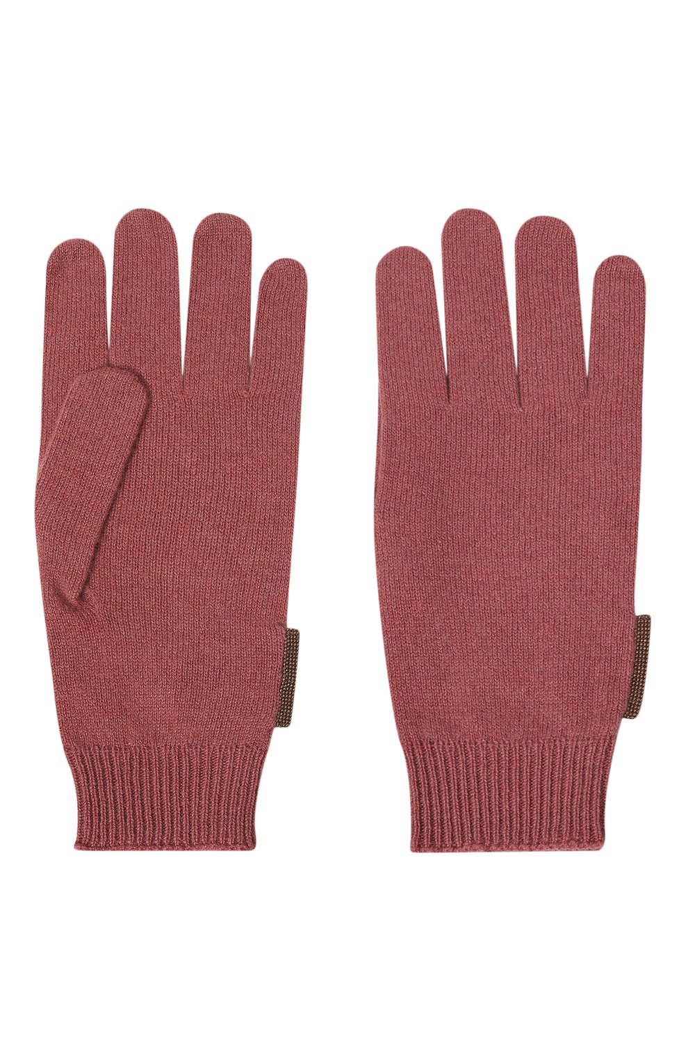 Детские кашемировые перчатки BRUNELLO CUCINELLI розового цвета, арт. B12M14589C | Фото 2 (Материал: Текстиль, Кашемир, Шерсть; Материал сплава: Проставлено; Нос: Не проставлено)