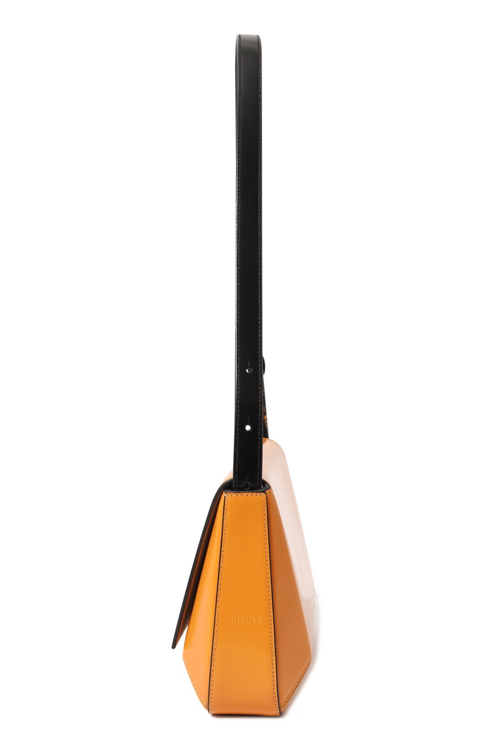 Женская сумка studio MLOUYE оранжевого цвета, арт. 10-011-089 | Фото 4 (Сумки-технические: Сумки через плечо; Размер: medium; Материал: Натуральная кожа)