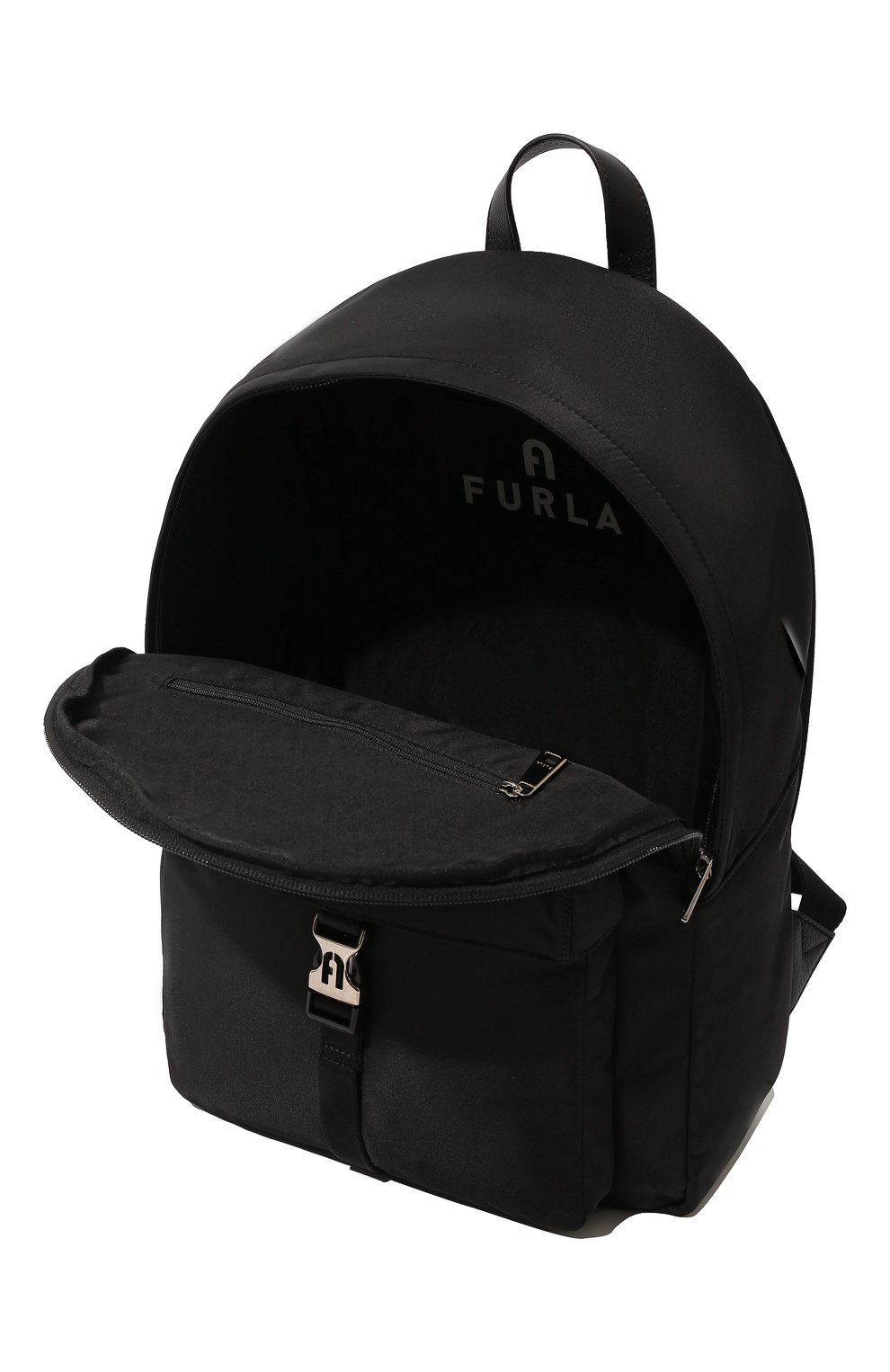 Женский рюкзак cosmo medium FURLA черного цвета, арт. MB00069/S50000 | Фото 5 (Размер: medium;  Материал сплава: Проставлено; Материал: Текстиль; Драгоценные камни: Проставлено; Стили: Кэжуэл)