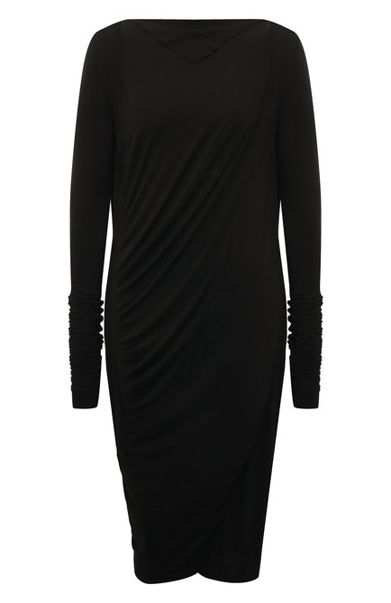 Женское платье из вискозы RICK OWENS LILIES черного цвета по цене 88250 руб., арт. LI02C2535/JM | Фото 1