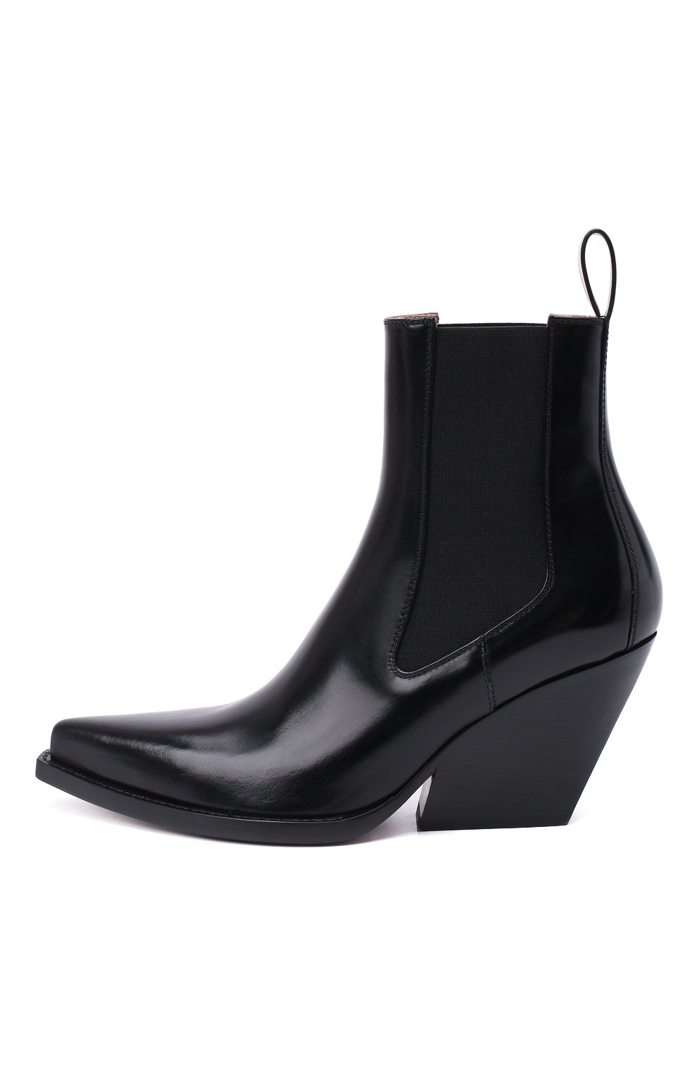 Женские кожаные казаки bv lean  BOTTEGA VENETA черного цвета, арт. 639826/V01M0 | Фото 4 (Женское Кросс-КТ: Казаки-ботинки; Материал внутренний: Натуральная кожа; Региональные ограничения белый список (Axapta Mercury): RU; Каблук высота: Средний; Каблук тип: Устойчивый; Материал утеплителя: Без утеплителя; Подошва: Плоская; высота каблука: 7,8, 8,5; ширина носка стельки: 7,8, 8,3; толщина подошвы: 1)
