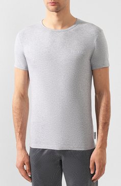Мужская комплект из двух хлопковых футболок �с круглым вырезом DIRK BIKKEMBERGS серого цвета, арт. B41308T48 | Фото 3 (Кросс-КТ: домашняя одежда; Рукава: Короткие; Длина (для топов): Стандартные; Материал сплава: Проставлено; Материал внешний: Хлопок; Мужское Кросс-КТ: Футболка-белье; Ювелирные украшения: Назначено; Драгоценные камни: Проставлено; Статус проверки: Проверена категория)