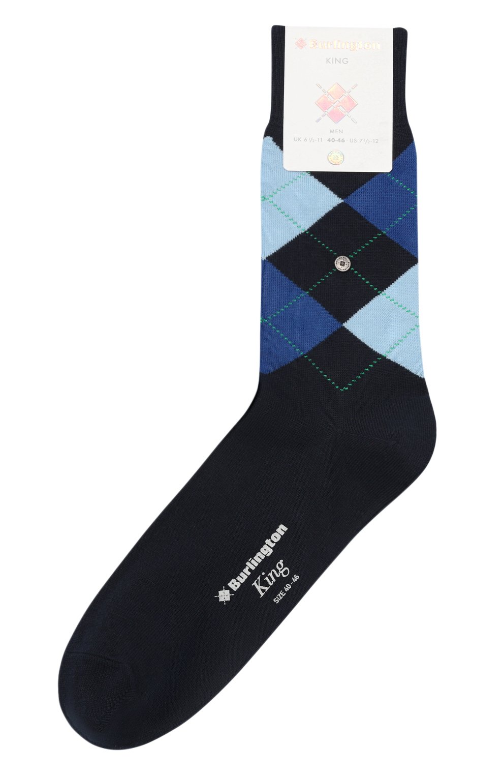 Мужские комплект из двух пар носков BURLINGTON синего цвета, арт. 21404 | Фото 2 (Материал сплава: Проставлено; Кросс-КТ: Носки; Нос: Не проставлено; Материал внешний: Хлопок)
