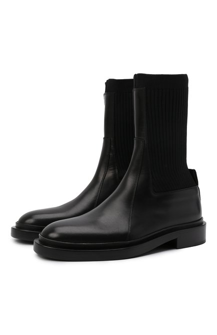 Женские комбинированные ботинки JIL SANDER черного цвета по цене 113500 руб., арт. JS37201A-14030 | Фото 1