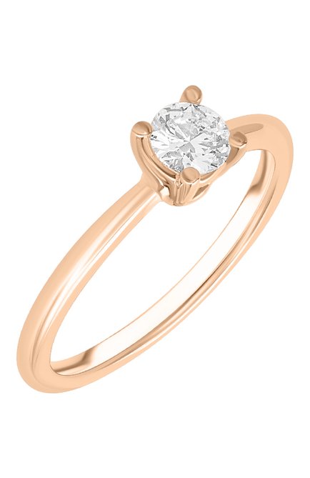 Женские кольцо MERCURY бесцветного цвета, арт. MR13326/RG/1RD0.30 | Фото 1 (Драгоценные камни: Бриллианты; Материал сплава: Розовое золото)