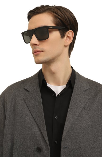 Мужские солнцезащитные очки BOSS черного цвета, арт. 1440 807 | Фото 2 (Кросс-КТ: С/з-мужское; Оптика Гендер: оптика-мужское)