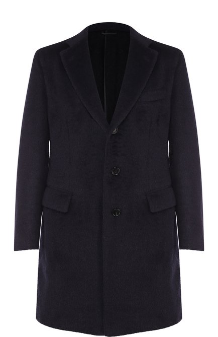 Мужской однобортное шерстяное пальто BRIONI темно-синего цвета по цене 476000 руб., арт. R0QN0L/07337 | Фото 1