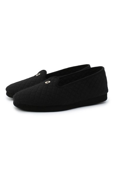 Женского домашние туфли LORO PIANA черного цвета по цене 52550 руб., арт. FAG4785 | Фото 1