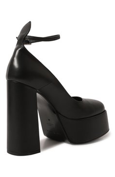 Женские кожаные туфли MATTIA CAPEZZANI черного цвета, арт. W254/NAPPA | Фото 3 (Подошва: Платформа; Каблук высота: Высокий; Материал внутренний: Натуральная кожа; Каблук тип: Устойчивый)