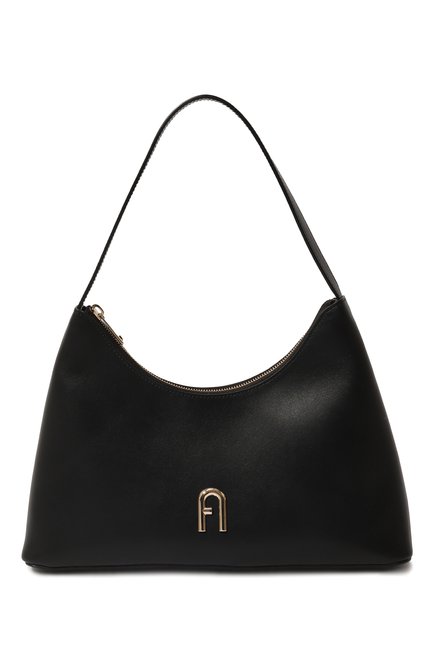 Женская сумка furla diamante FURLA черного цвета, арт. WB00782/AX0733 | Фото 1 (Материал: Натуральная кожа; Размер: medium; Сумки-технические: Сумки top-handle)