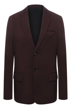Женский шерстяной жакет BOTTEGA VENETA бордового цвета, арт. 647401/VKIS0 | Фото 1 (Материал внешний: Шерсть; Рукава: Длинные; Длина (для топов): Удлиненные; Региональные ограничения белый список (Axapta Mercury): RU; Стили: Классический; Случай: Формальный; 1-2-бортные: Однобортные; Материал подклада: Вискоза; Женское Кросс-КТ: Жакет-одежда)