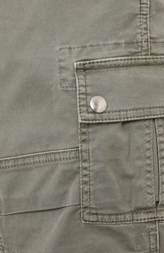 Детские хлопковые брюки-карго BRUNELLO CUCINELLI хаки цвета, арт. B289LP102B | Фото 3 (Материал внешний: Хлопок)