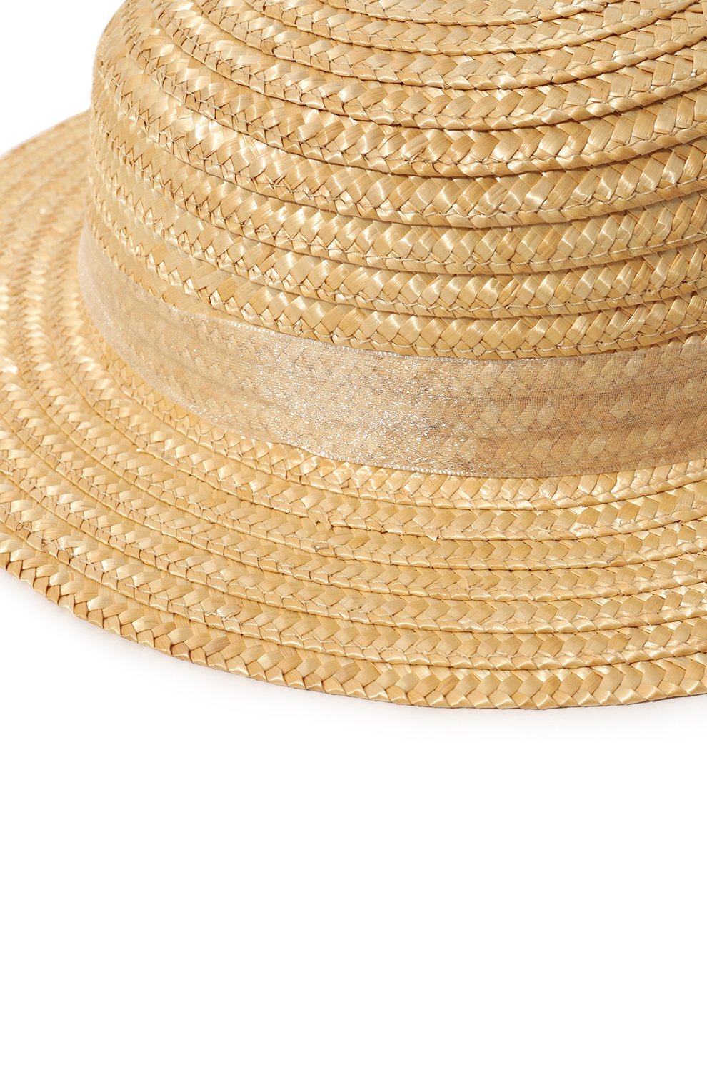 Детская шляпа IL TRENINO бежевого цвета, арт. FJ-3226 | Фото 2 (Материал сплава: Проставлено; Нос: Не проставлено; Материал: Растительное волокно)
