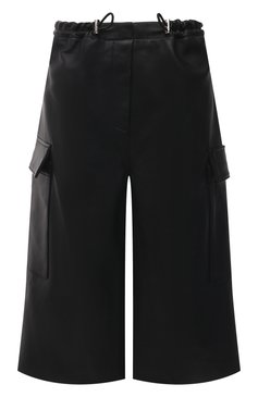 Женские кожаные шорты BATS черного цвета, арт. FW20/S_024 | Фото 1 (Женское Кросс-КТ: Шорты-одежда; Стили: Гламурный; Материал внешний: Синтетический материал, Натуральная кожа; Кросс-КТ: Широкие; Региональные ограничения белый список (Axapta Mercury): RU; Длина Ж (юбки, платья, шорты): До колена; Материал подклада: Вискоза)