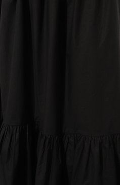 Женская хлопковая юбка GANNI черного цвета, арт. F7919 | Фото 5 (Ж енское Кросс-КТ: Юбка-одежда; Материал сплава: Проставлено; Материал внешний: Хлопок; Длина Ж (юбки, платья, шорты): Миди; Драгоценные камни: Проставлено; Стили: Кэжуэл)