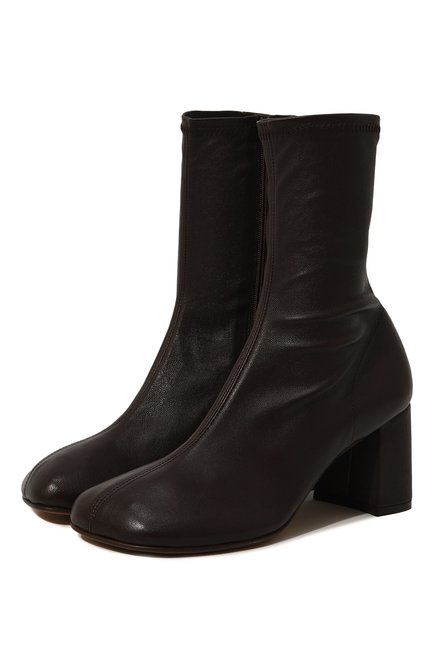 Женские кожаные ботинки DRIES VAN NOTEN темно-коричневого цвета по цене 92550 руб., арт. WW232-358/140 | Фото 1