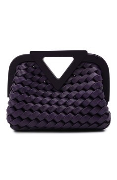 Женская сумка point small BOTTEGA VENETA фиолетового цвета, арт. 666860/V14N1 | Фото 1 (Сумки-технические: Сумки top-handle; Материал: Натуральная кожа; Ремень/цепочка: На ремешке; Размер: small)