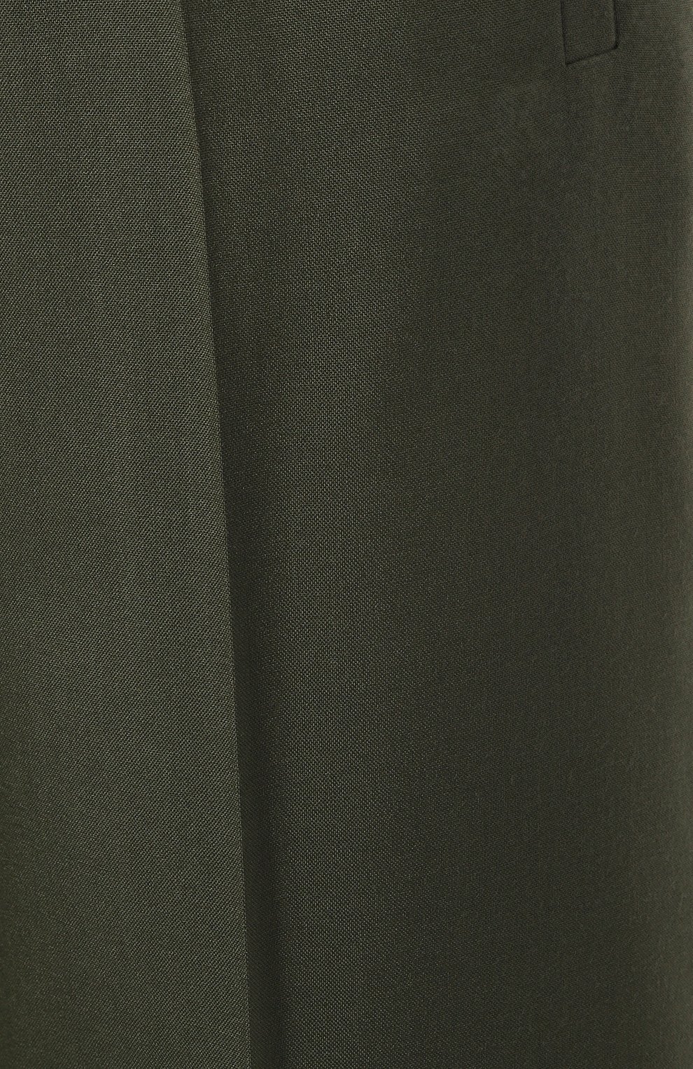 Женские шерстяные брюки MARNI зеленого цвета, арт. PAMA0428U0/TW839 | Фото 5 (Материал внешний: Шерсть; Длина (брюки, джинсы): Стандартные; Женское Кросс-КТ: Брюки-одежда; Материал сплава: Проставлено; Силуэт Ж (брюки и джинсы): Расклешенные; Драгоценные камни: Проставлено;  Материал подклада: Вискоза; Стили: Кэжуэл)