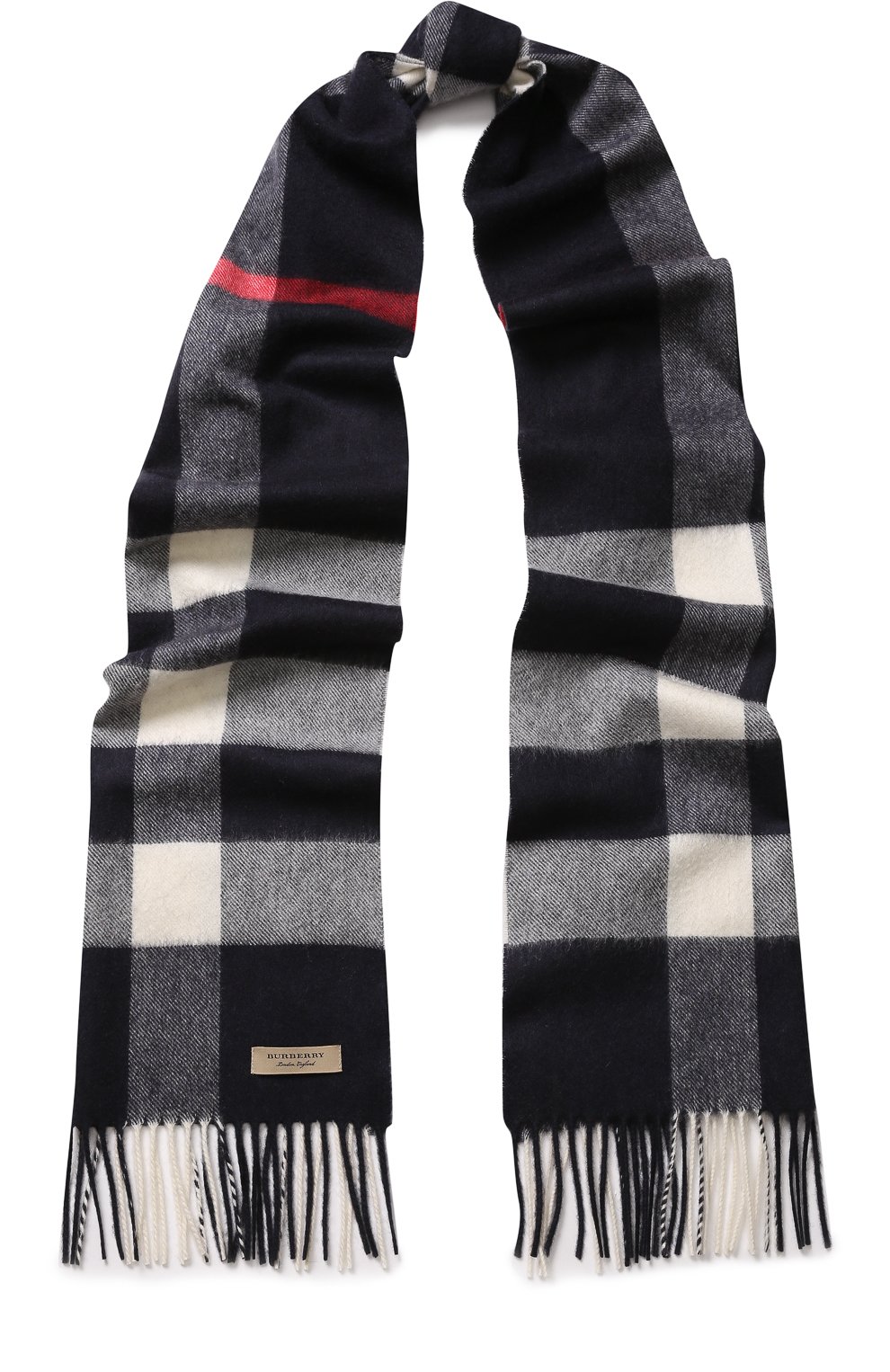 Женский синий кашемировый шарф в клетку BURBERRY купить в интернет ...