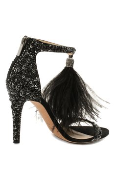 Женские черные босоножки viola 85 с кристаллами на шпильке JIMMY CHOO ...