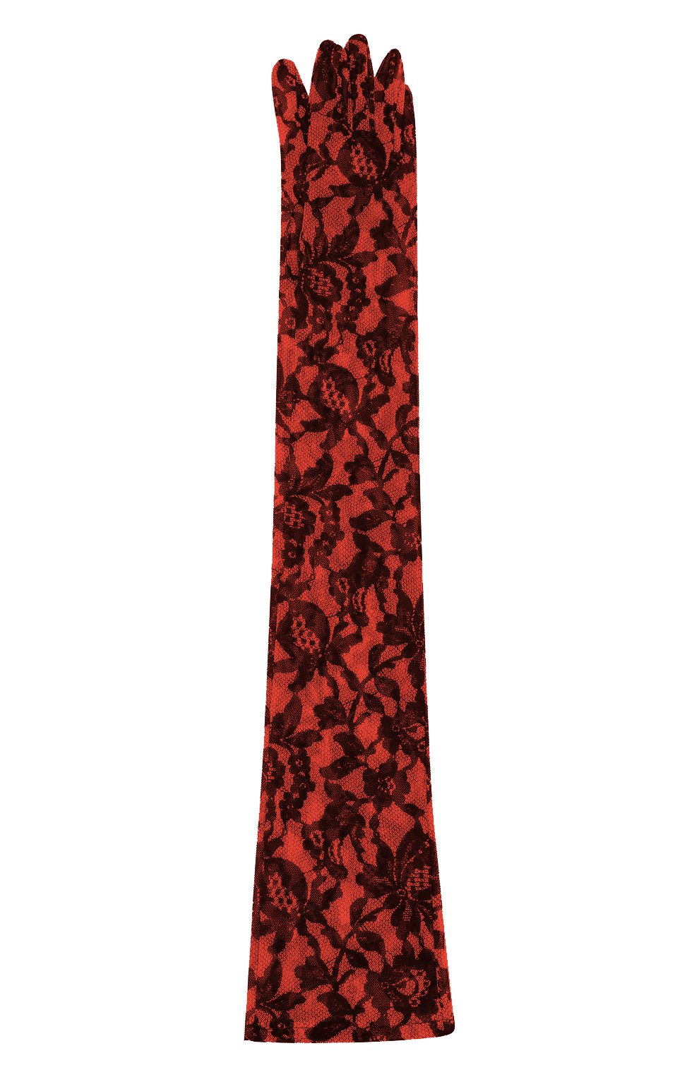 Женские перчатки DRIES VAN NOTEN красного цвета, арт. 201-10101-782 | Фото 1 (Материал: Текстиль, Синтетический материал; Кросс-КТ: Трикотаж; Длина (верхняя одежда): Длинные)