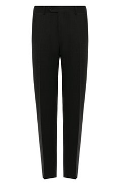 Мужские шерстяные брюки CANALI темно-серого цвета, арт. 71012/BF03993 | Фото 1 (Материал внешний: Шерсть; Длина (брюки, джинсы): Стандартные; Случай: Повседневный; Материал подклада: Вискоза; Стили: Кэжуэл)