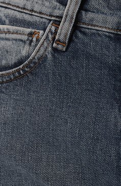 Женские джинсы 3X1 темно-синего цвета, арт. 31-W43040-DC1125/CLAUDIA EXTREME | Фото 5 (Кр осс-КТ: Деним; Длина (брюки, джинсы): Стандартные; Силуэт Ж (брюки и джинсы): Прямые; Материал сплава: Проставлено; Материал внешний: Хлопок, Деним; Драгоценные камни: Проставлено; Стили: Кэжуэл)