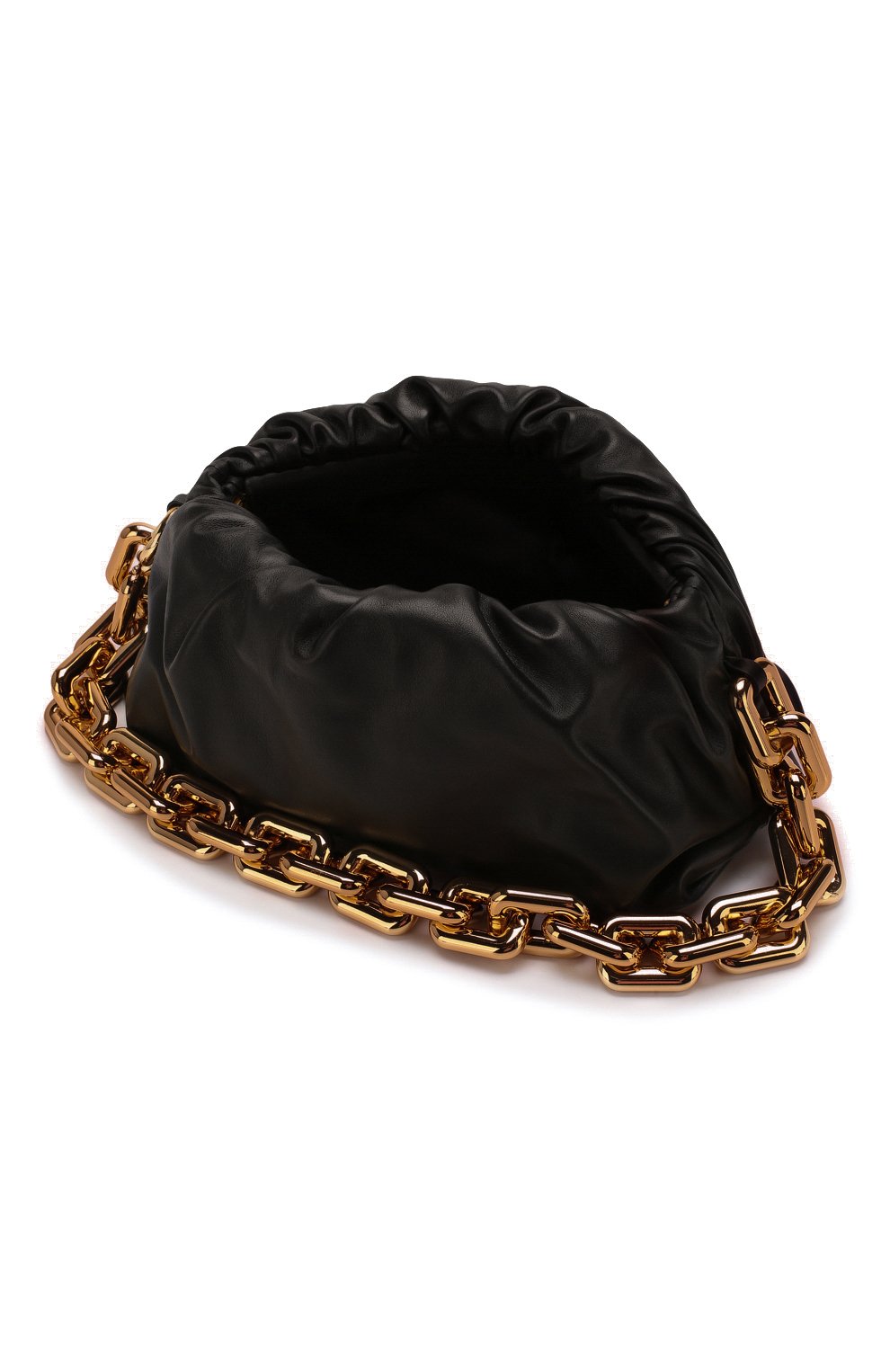 Женская сумка chain pouch BOTTEGA VENETA черного цвета, арт. 620230/VCP40 | Фото 5 (Сумки-технические: Сумки top-handle; Размер: medium; Материал: Натуральная кожа; Региональные ограничения белый список (Axapta Mercury): RU)