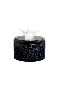 Шкатулка fleurs de cerisier LALIQUE черного цвета, арт. 10687100 | Фото 1 (Интерьер_коллекция: Fleurs De Cerisier; Ограничения доставки: fragile-2)