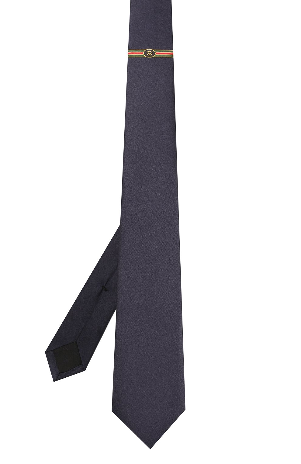 Мужской шелковый галстук GUCCI синего цвета, арт. 621511/4E009 | Фото 2 (Материал: Текстил�ь, Шелк; Принт: Без принта; Стили: Классический)